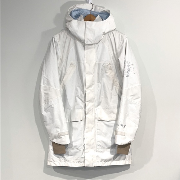 BURTON Spellbound Gore-Tex Jacket Women’s Medium Snowboard Ski White - Picture 1 of 15